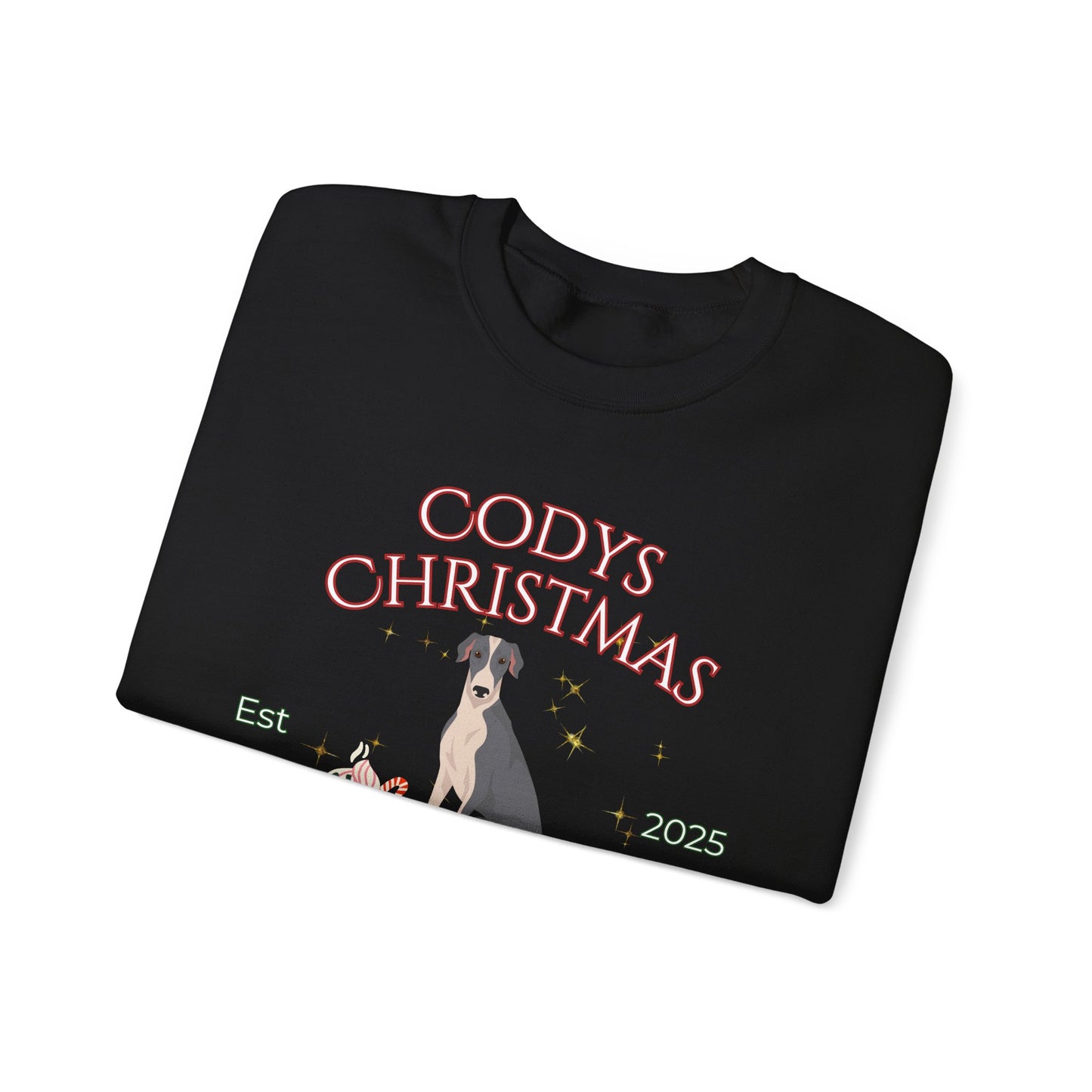 Greyhound Dog Christmas Social Club Unisex Heavy Blend Crewneck Sweatshirt Custom Name