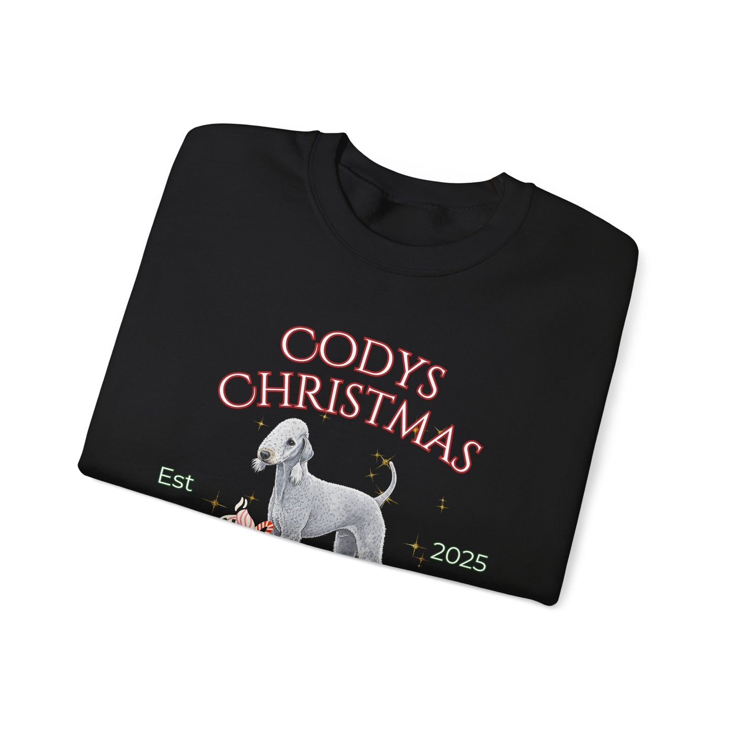 Bedlington Terrier Dog Christmas Social Club Unisex Heavy Blend Crewneck Sweatshirt Custom Name
