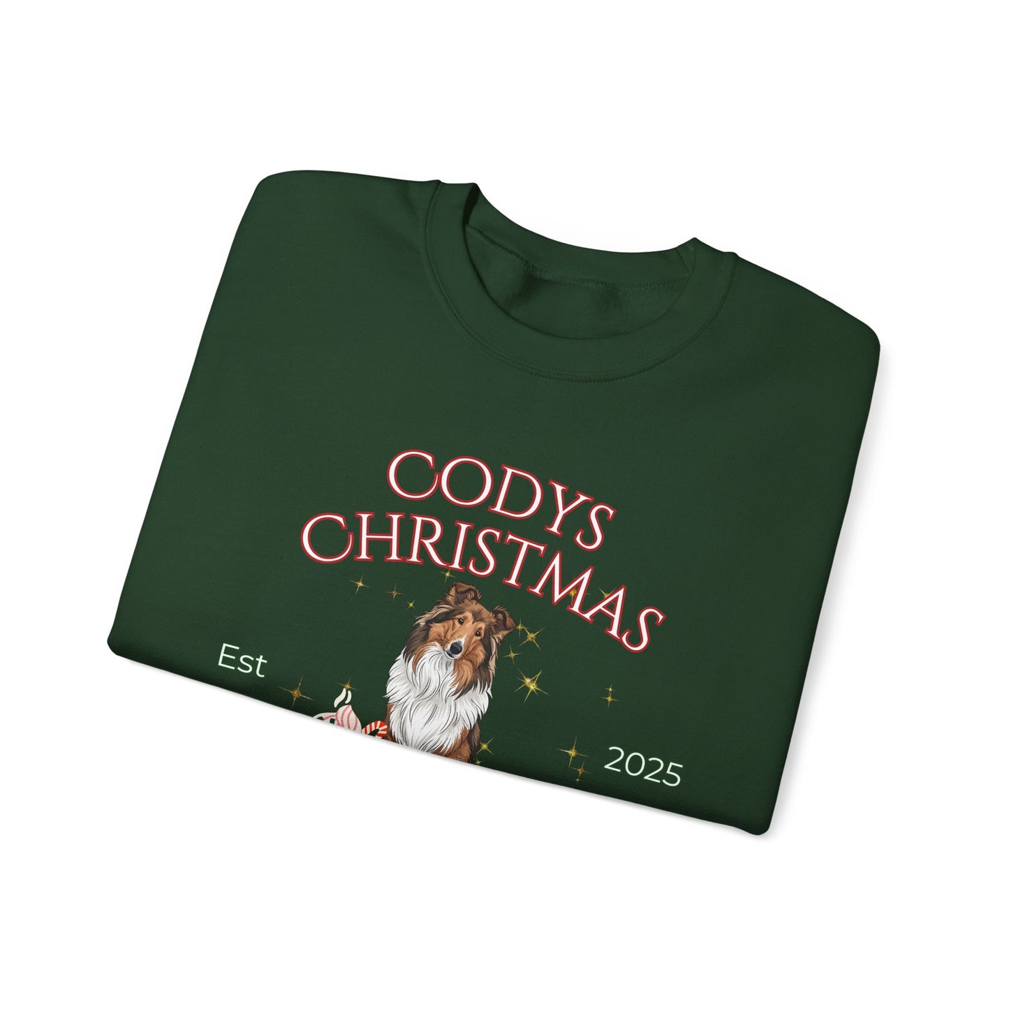 Collie Dog Christmas Social Club Unisex Heavy Blend Crewneck Sweatshirt Custom Name