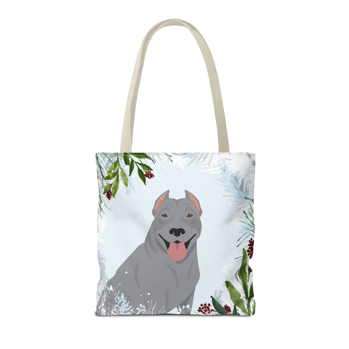Pit Bull Dog Christmas Holiday Tote Bag 16x16