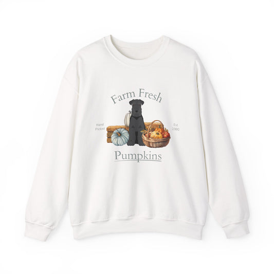Schnauzer Dog Fall Farm Fresh Unisex Heavy Blend Crewneck Sweatshirt