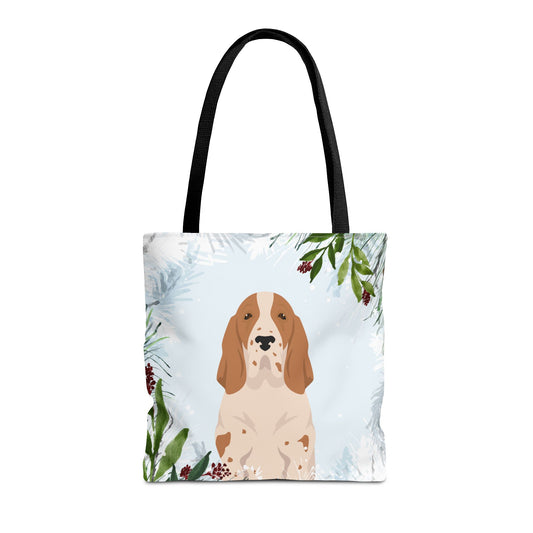 Bracco Italiano Dog Christmas Holiday Tote Bag 16x16