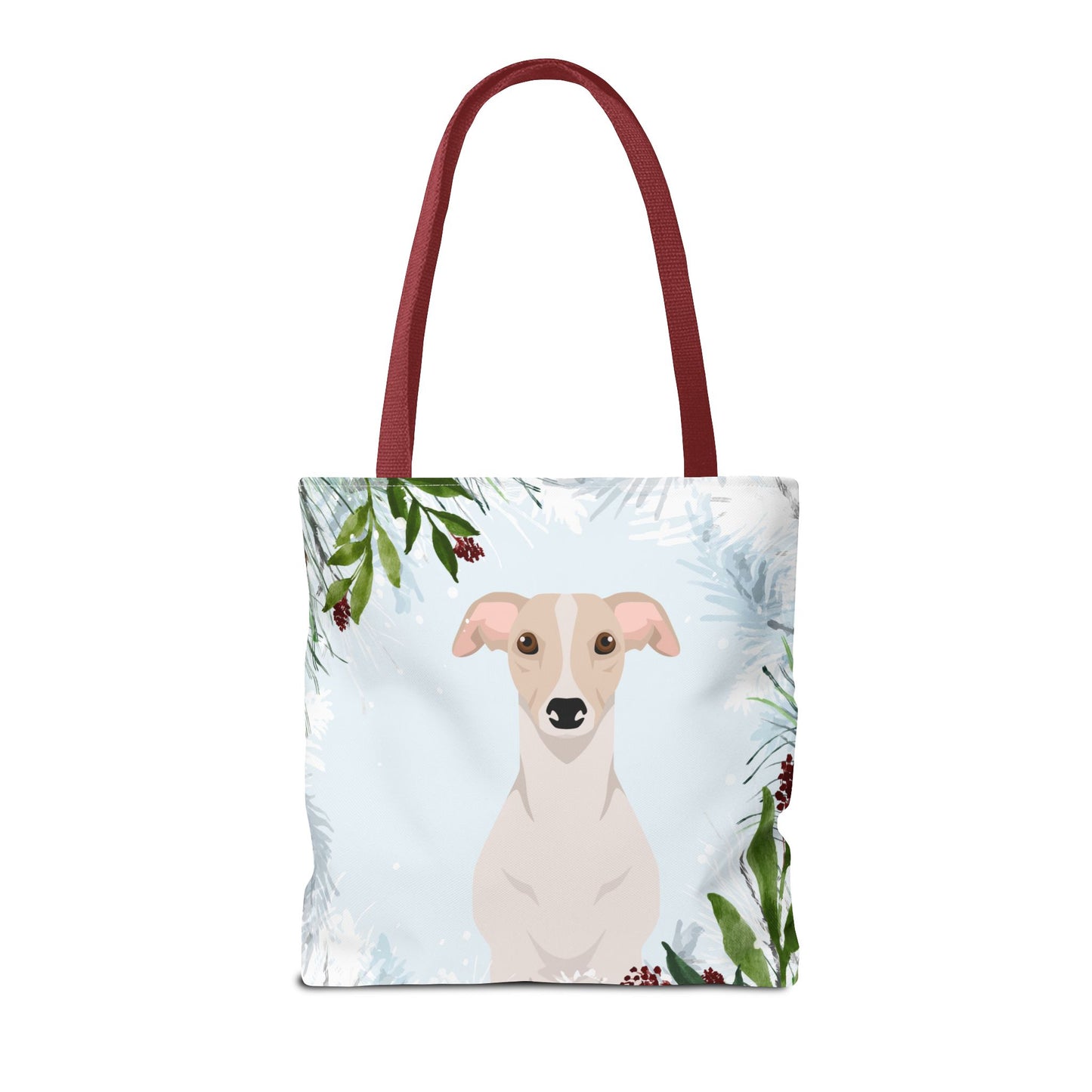 Whippet Dog Christmas Holiday Tote Bag 16x16