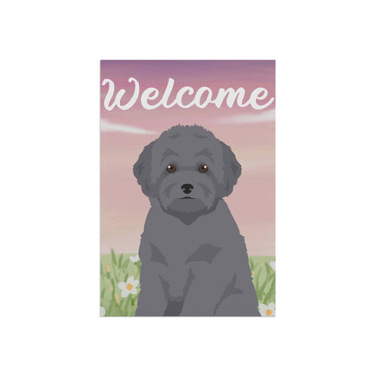 Toy Poodle Dog Welcome Garden Flag