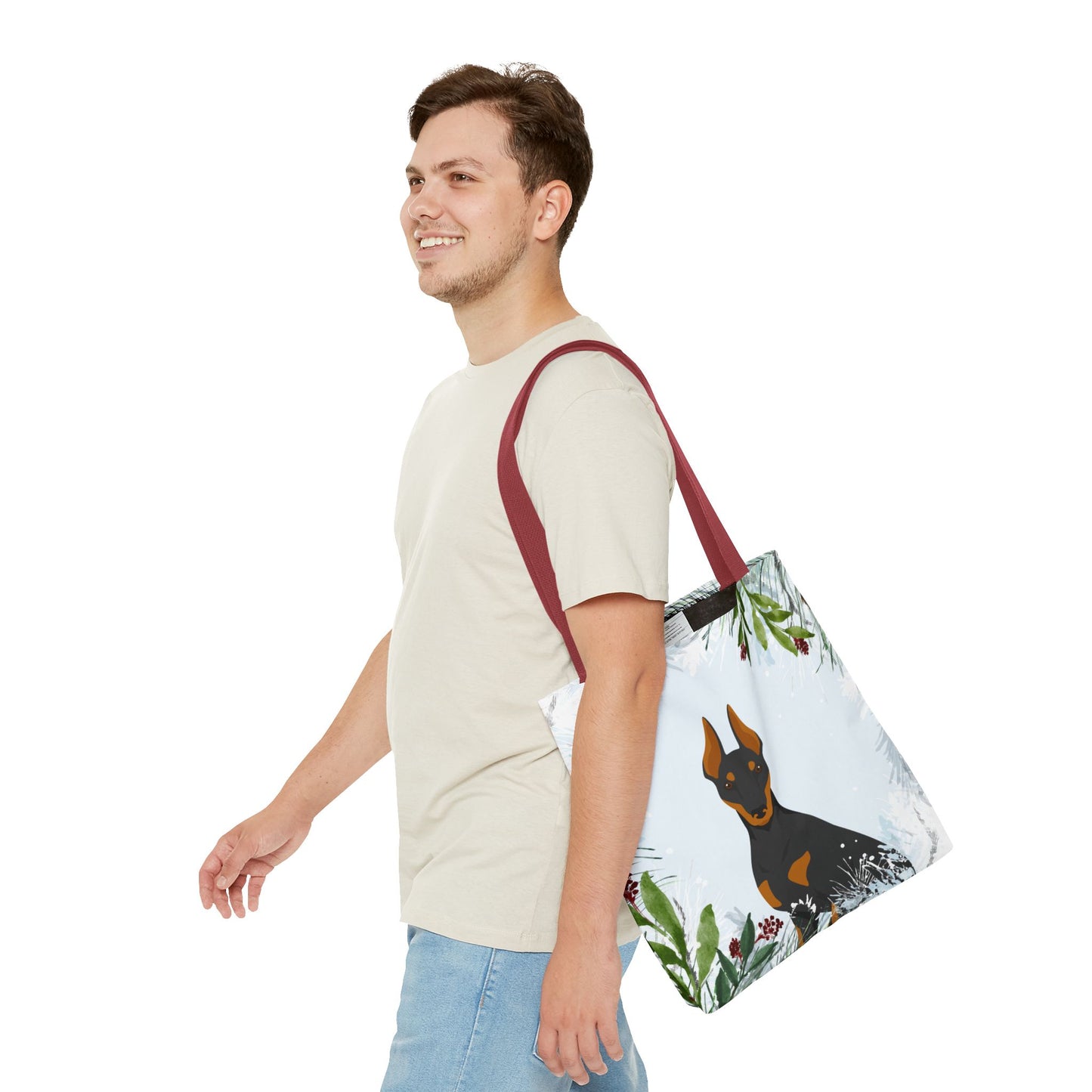 Manchester Terrier Dog Christmas Holiday Tote Bag 16x16