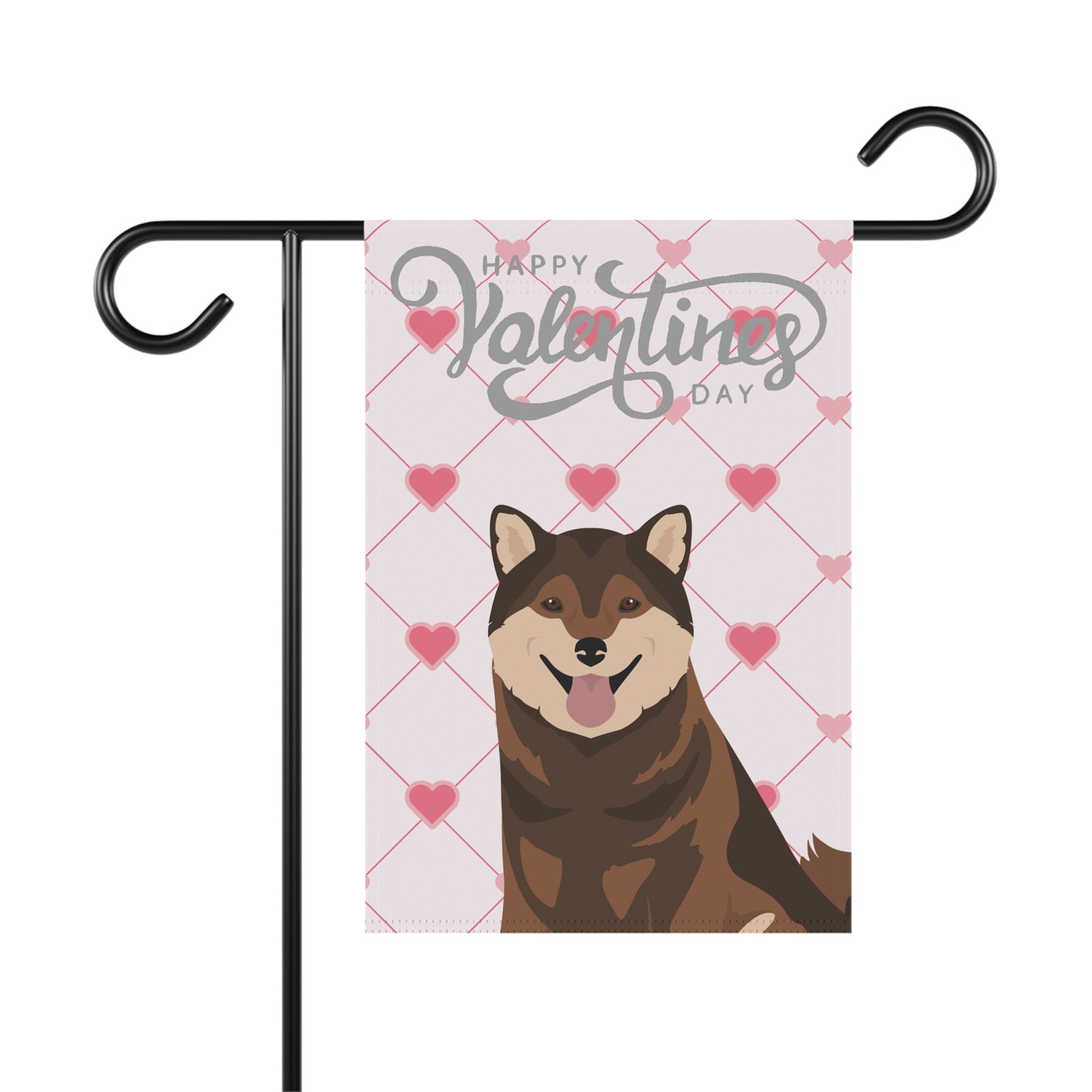 Shiba Inu Dog Valentines Day Garden Flag
