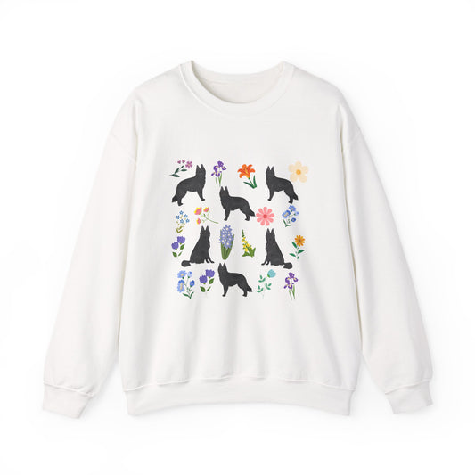 Belgian Shepherd Dog Unisex Spring Cottage Core Crewneck Sweatshirt