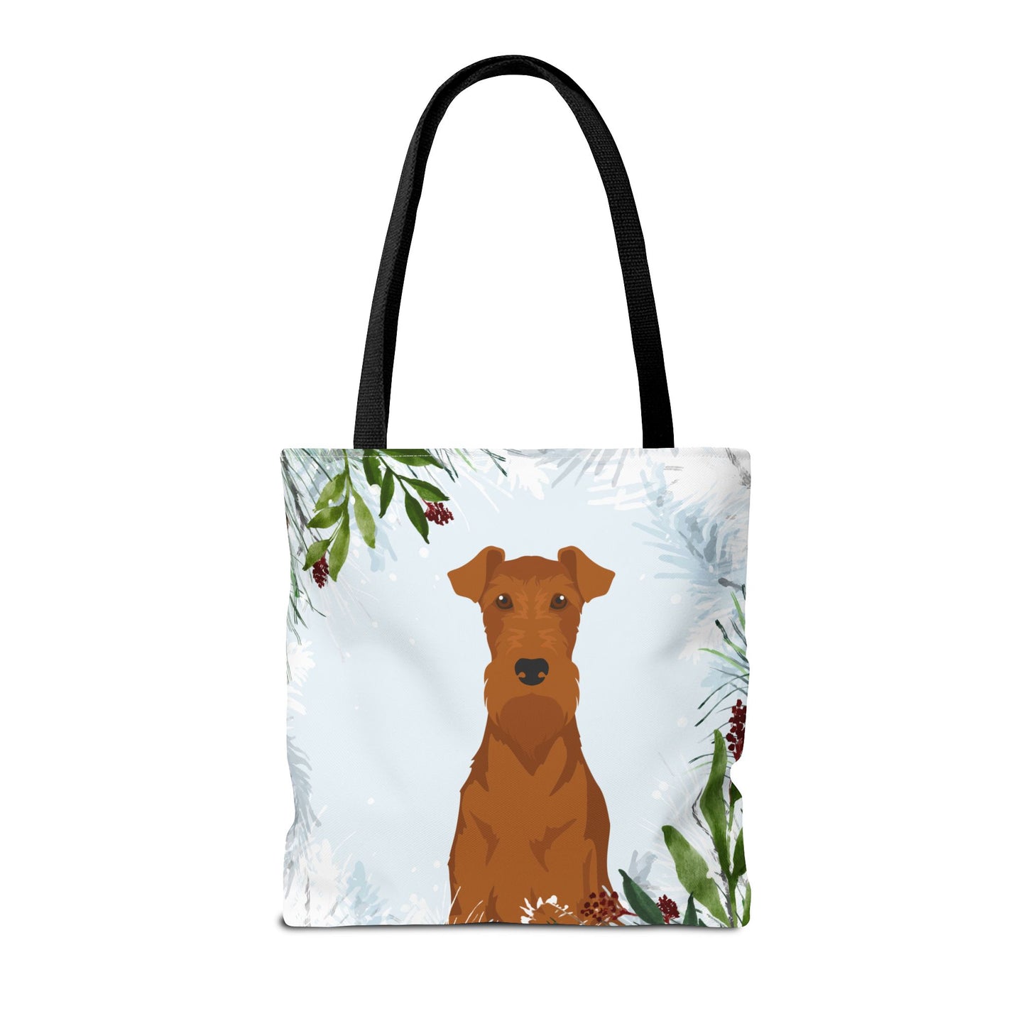 Irish Terrier Dog Christmas Holiday Tote Bag 16x16