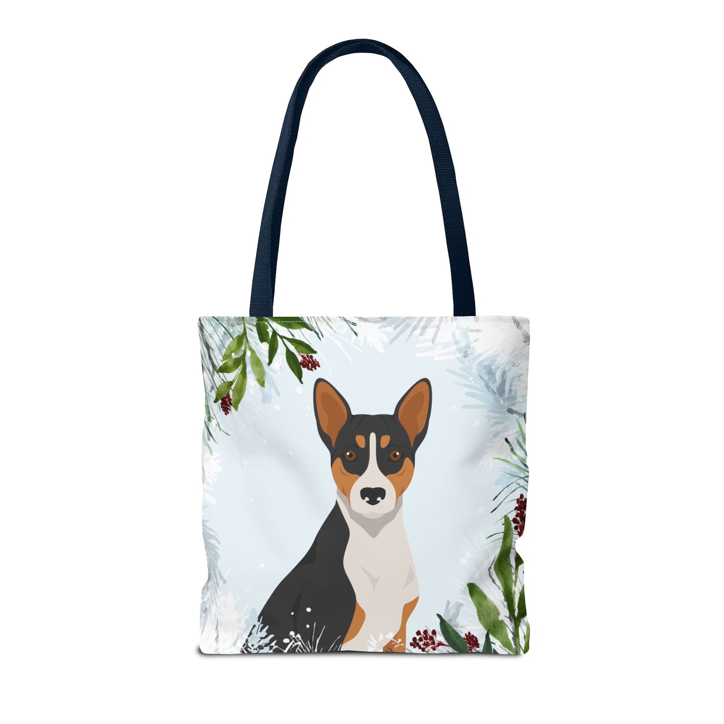 Basenji Dog Christmas Holiday Tote Bag 16x16