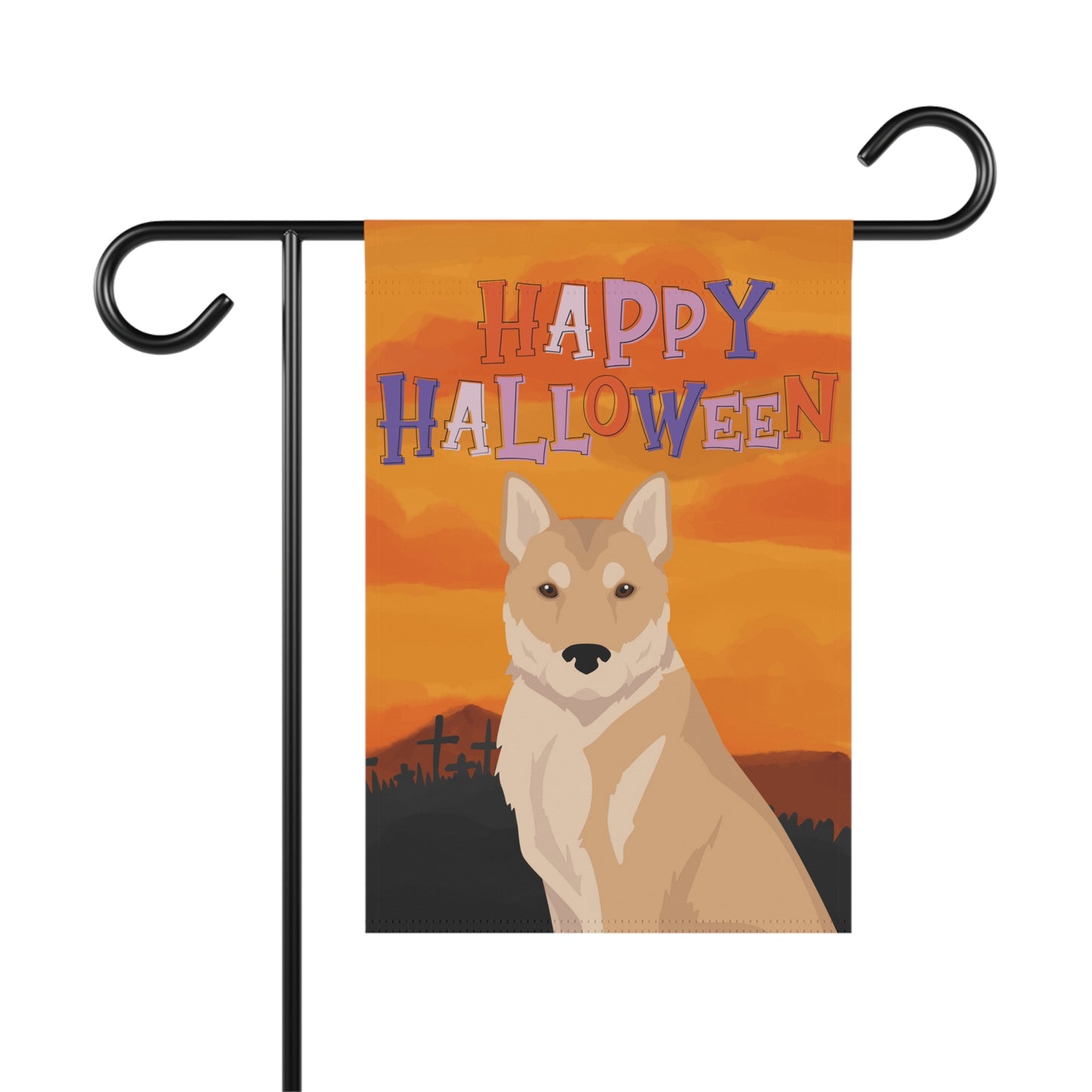 Korean Jindo Dog Halloween Garden Flag