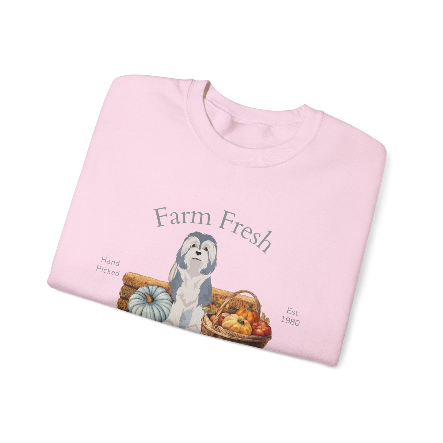 Lowchen Dog Fall Farm Fresh Unisex Heavy Blend Crewneck Sweatshirt