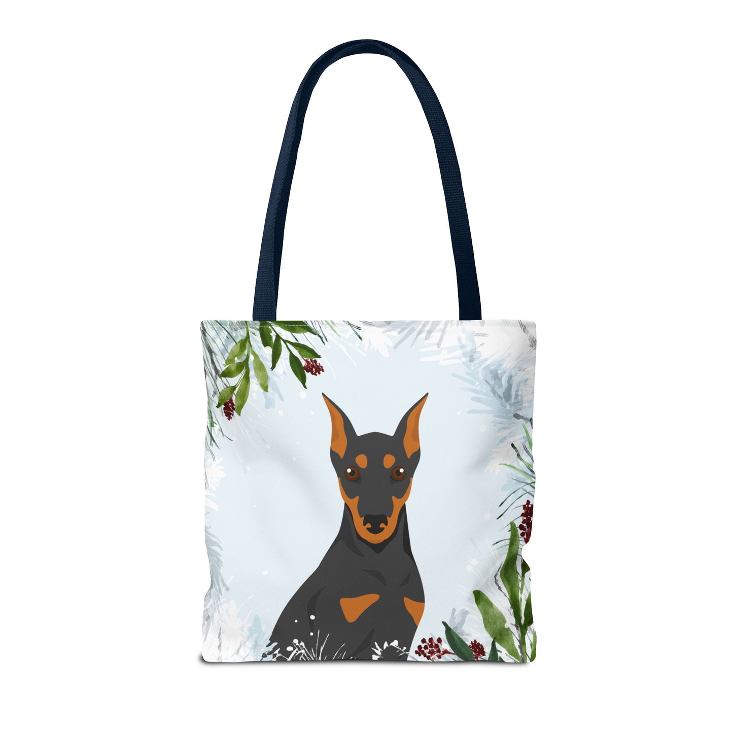 German Pinscher Dog Christmas Holiday Tote Bag 16x16
