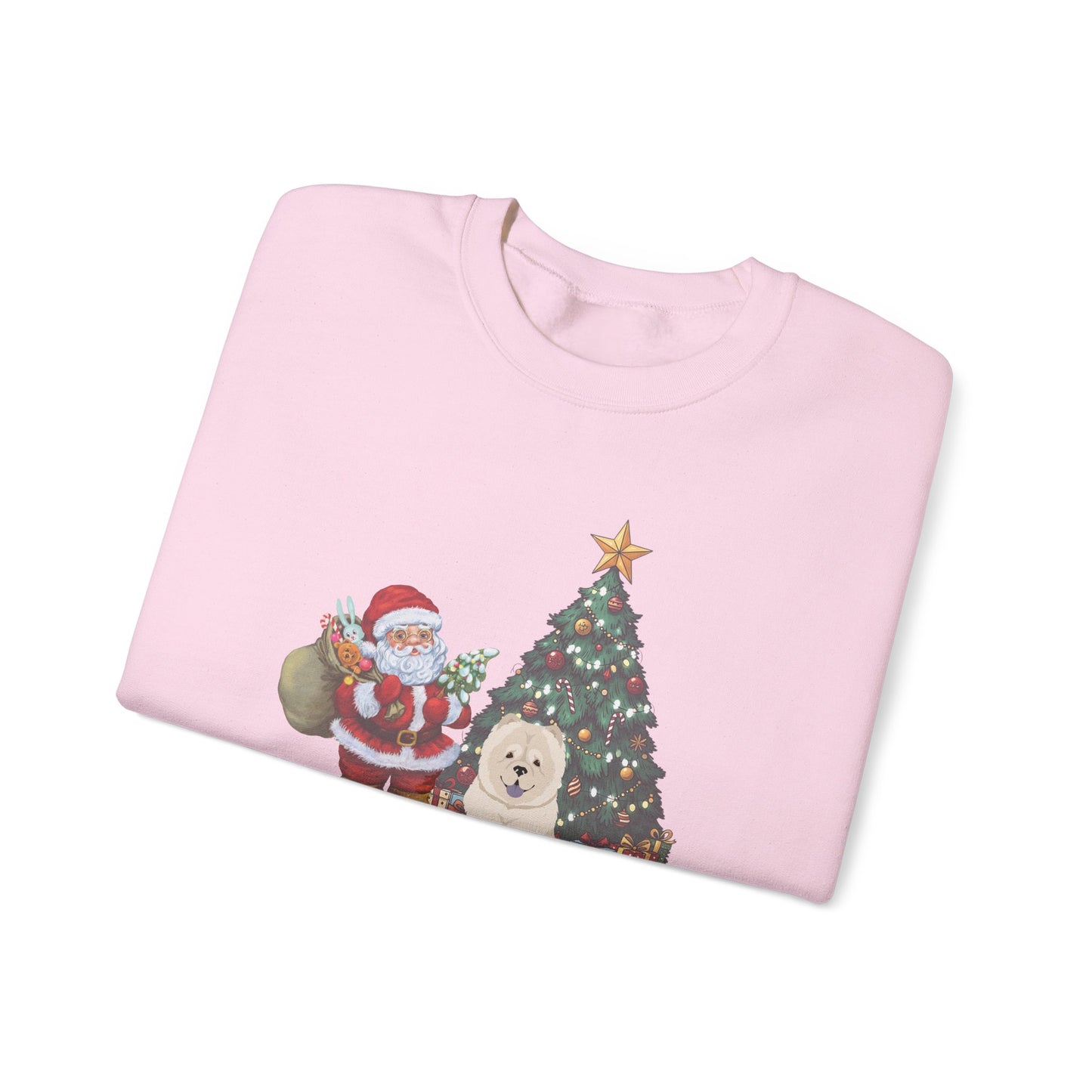 Chow Chow Dog Santa's Little Helper Unisex Heavy Blend Crewneck Sweatshirt