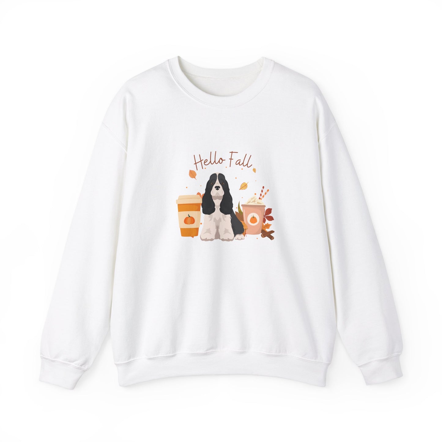 Cocker Spaniel Dog Fall Unisex Heavy Blend Crewneck Sweatshirt
