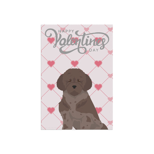 Lagotto Romagnolo Dog Valentines Day Garden Flag