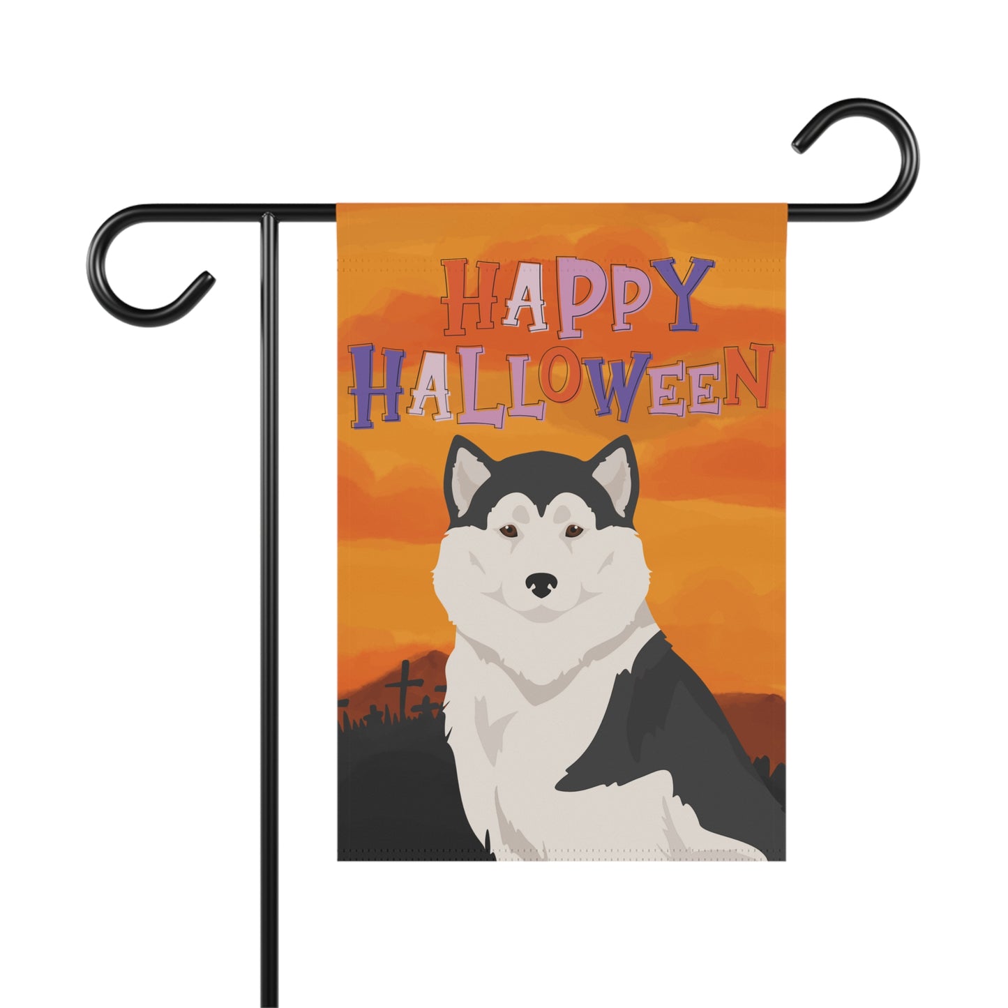 Greenland Dog Dog Halloween Garden Flag