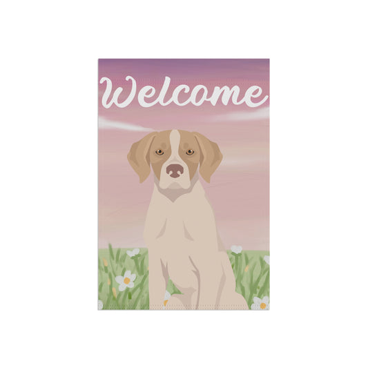 Pointer Dog Welcome Garden Flag