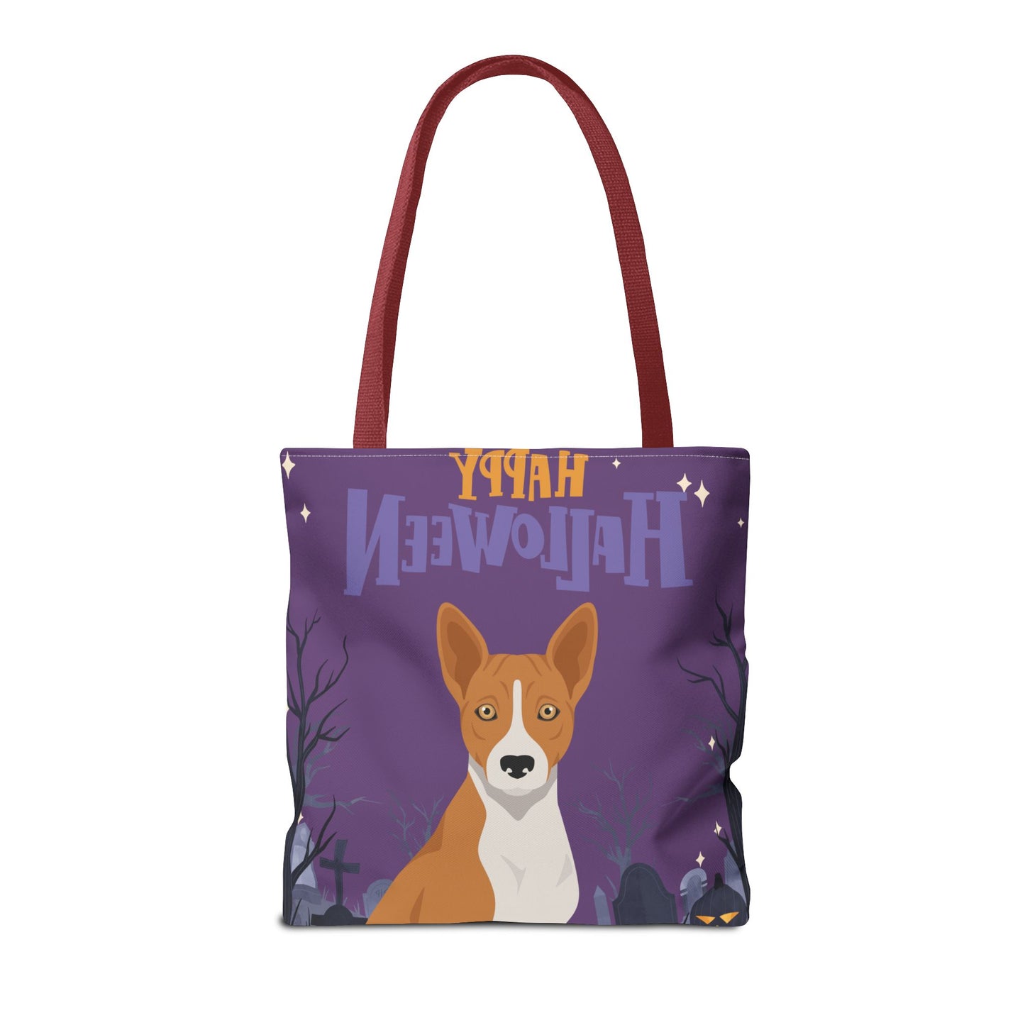 Basenji Dog Happy Halloween Tote Bag 16x16