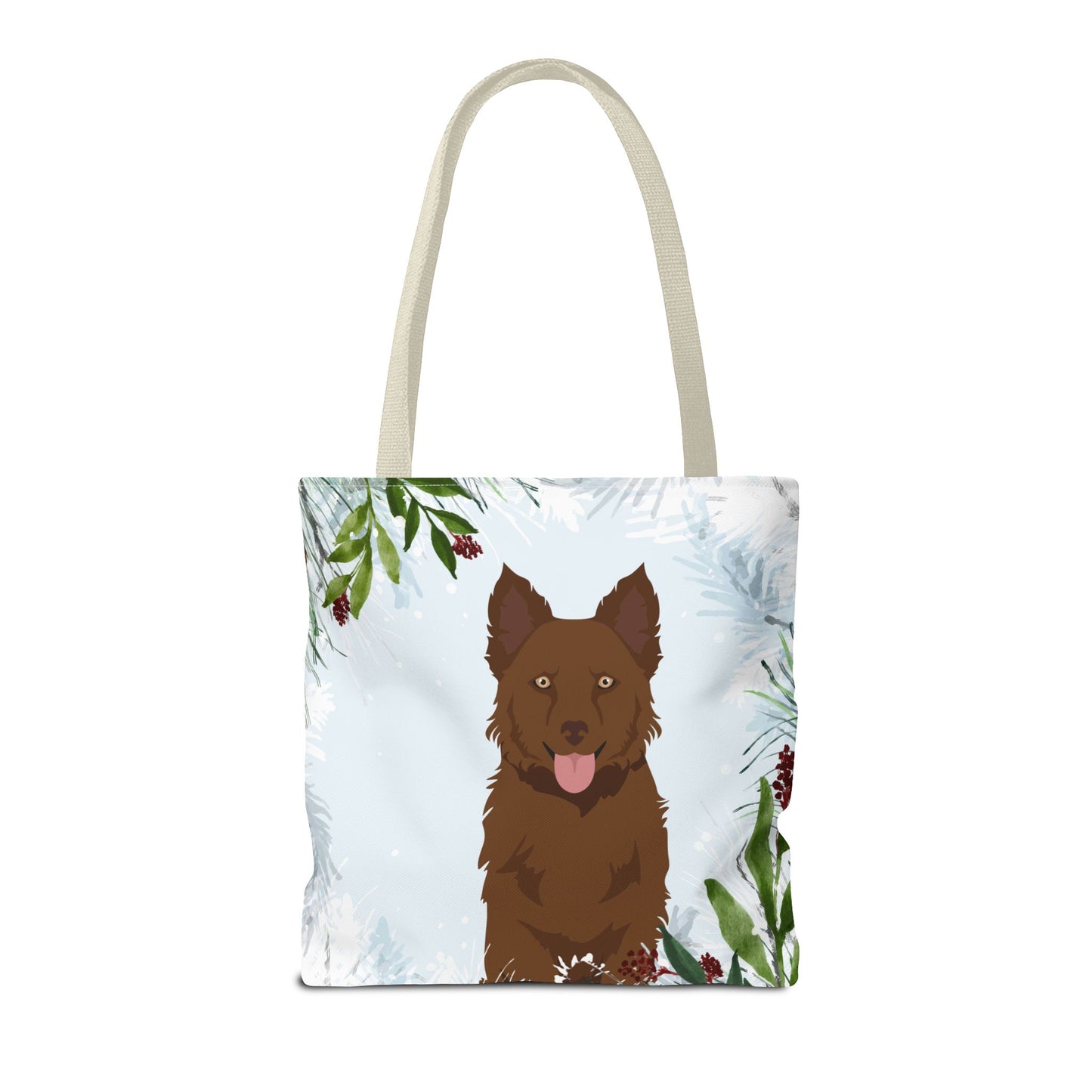 Mudi Dog Christmas Holiday Tote Bag 16x16