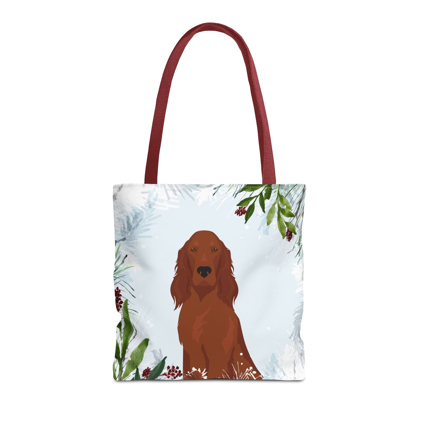 Irish Setter Dog Christmas Holiday Tote Bag 16x16