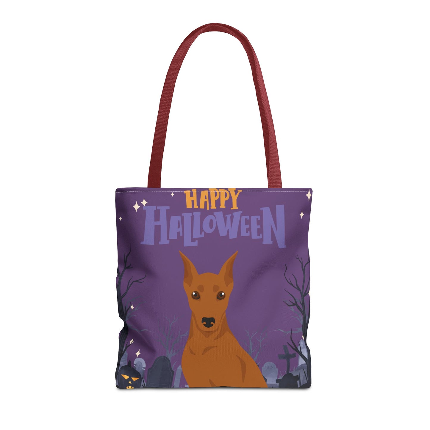 German Pinscher Dog Happy Halloween Tote Bag 16x16
