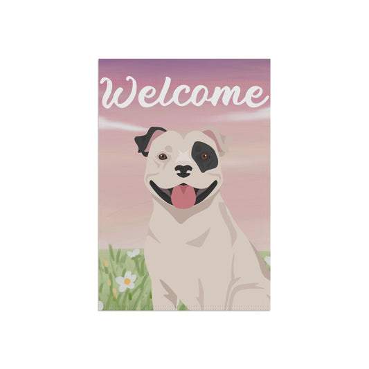 Staffordshire Bull Terrier Dog Welcome Garden Flag