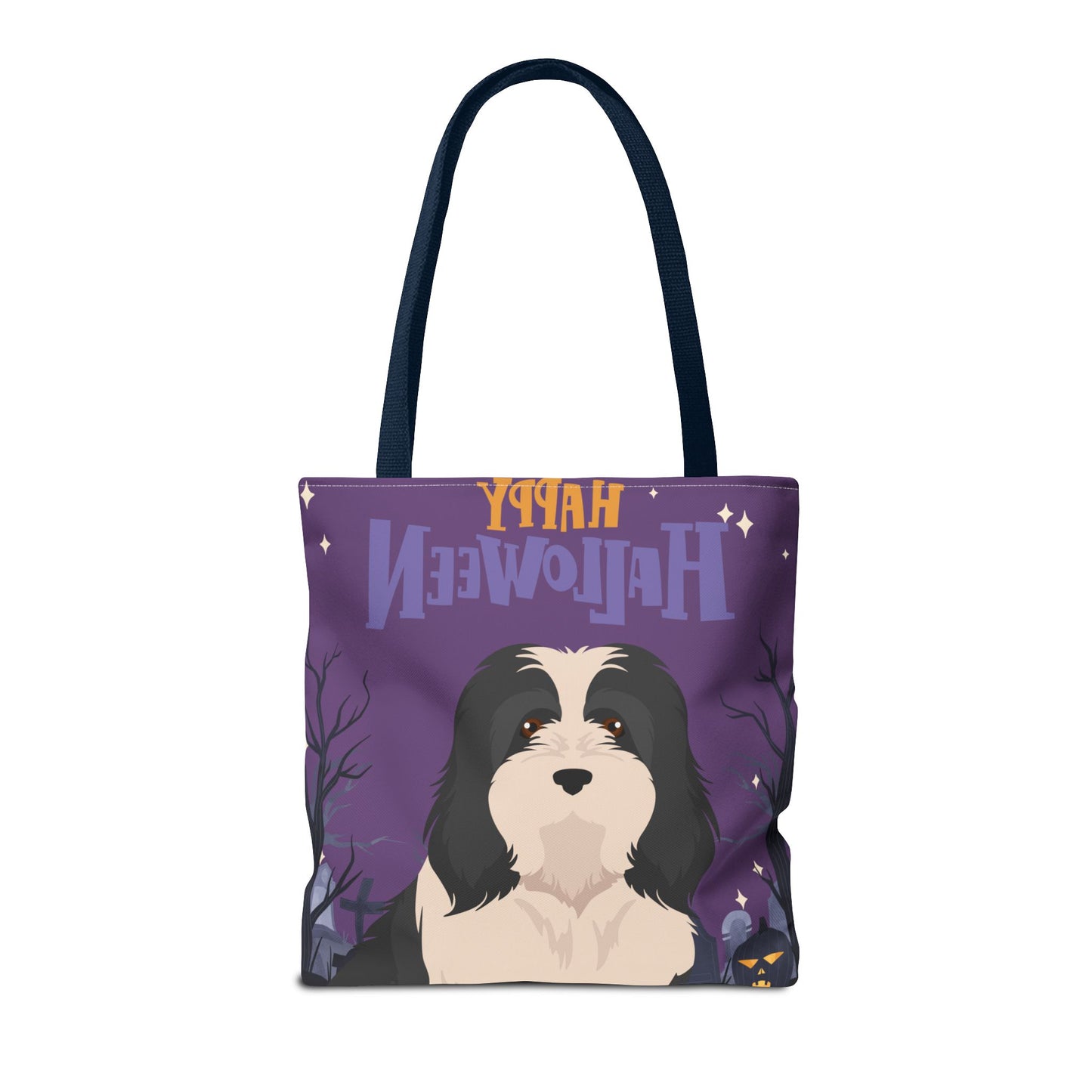 Havanese Dog Happy Halloween Tote Bag 16x16