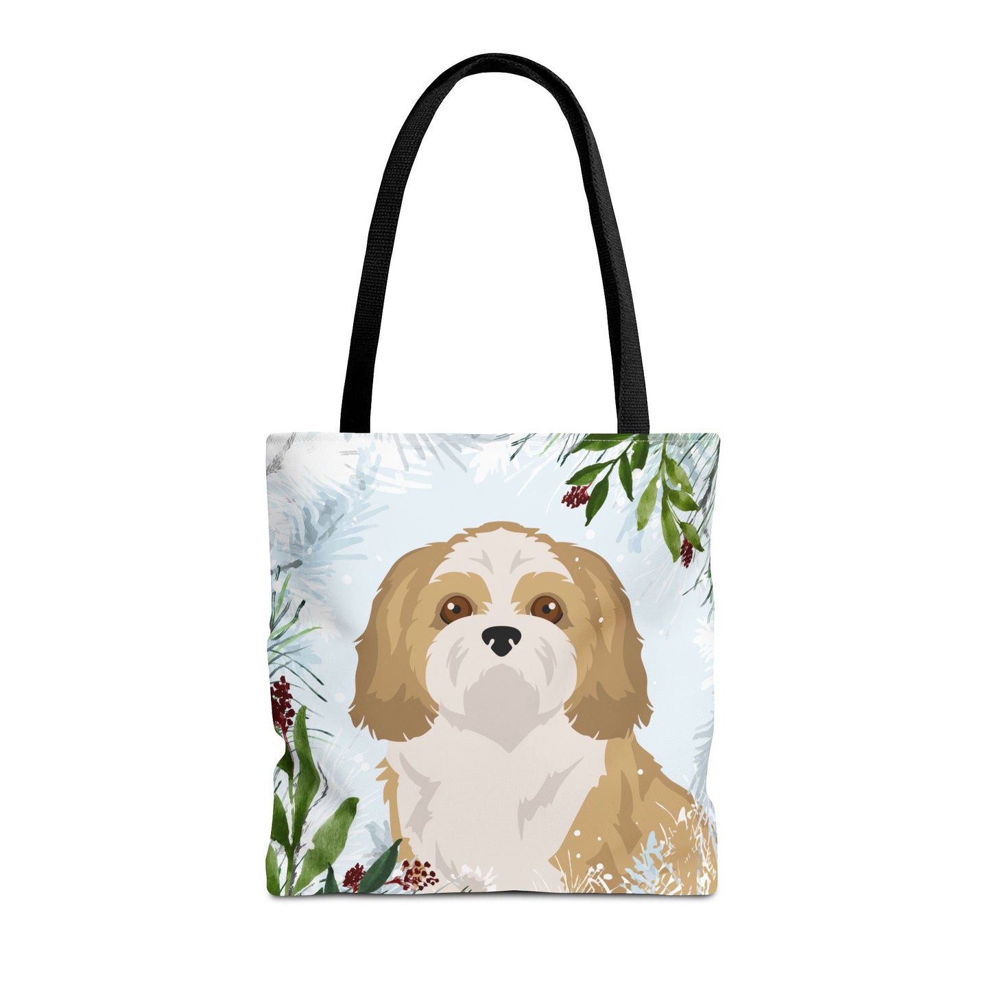 Shih Tzu Dog Christmas Holiday Tote Bag 16x16
