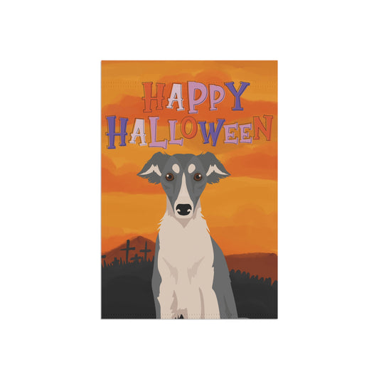 Silken Windhound Dog Halloween Garden Flag