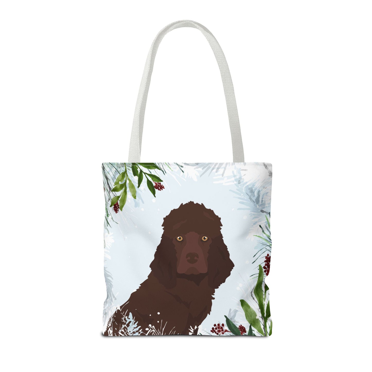 Irish Water Spaniel Dog Christmas Holiday Tote Bag 16x16