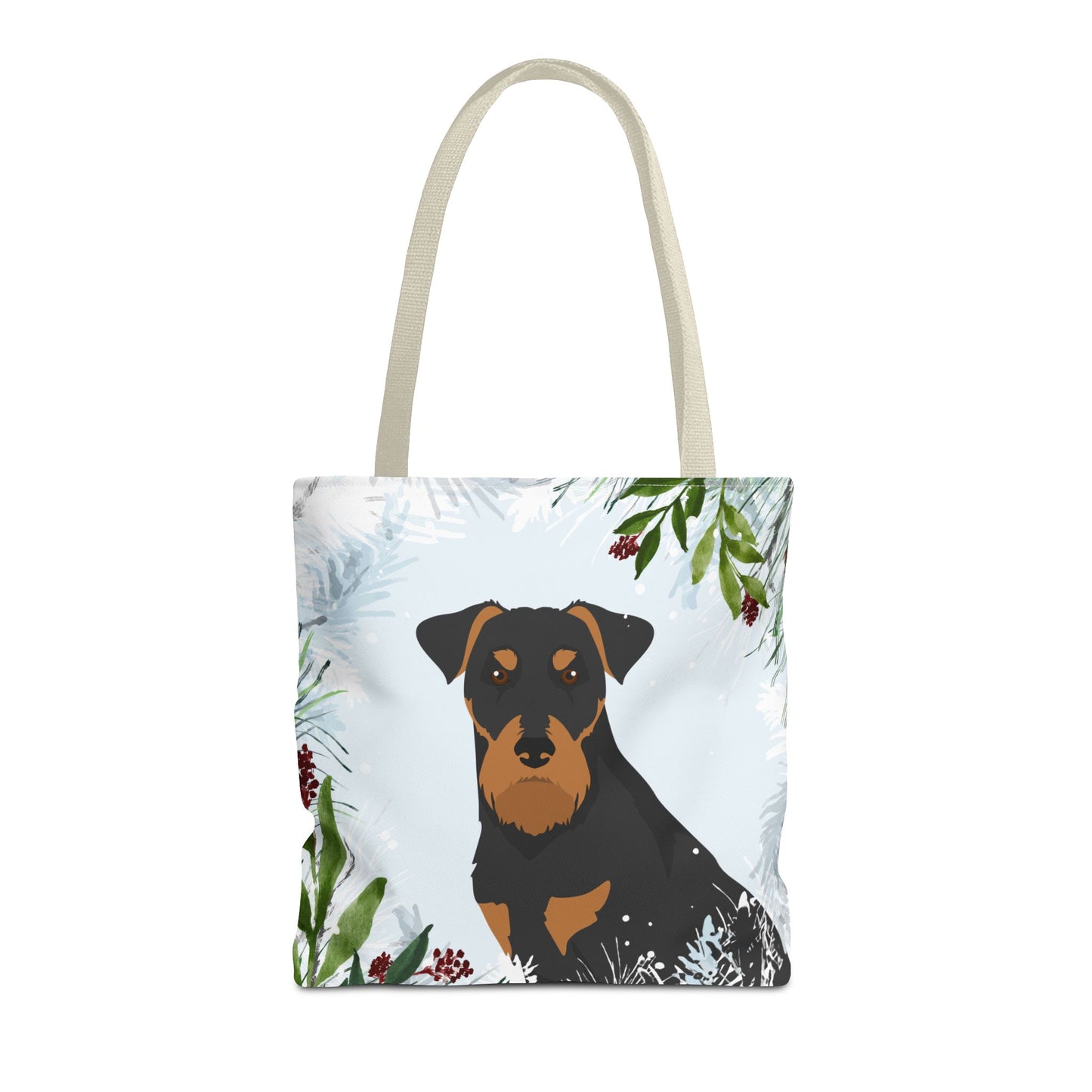 Jagdterrier Dog Christmas Holiday Tote Bag 16x16