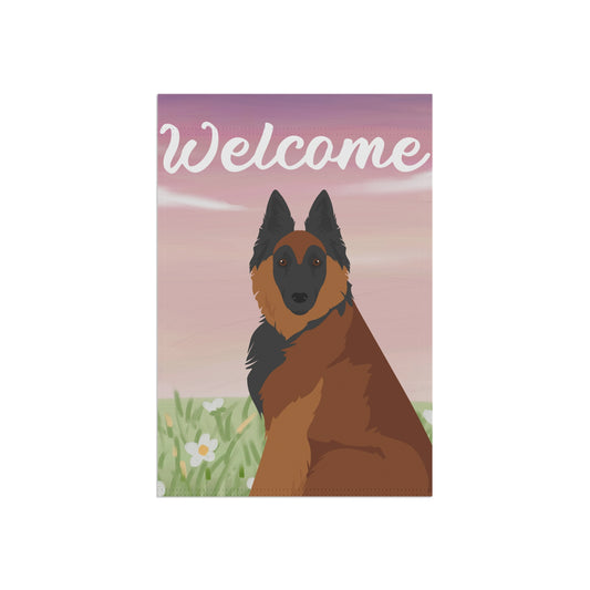 Belgian Tervuren Dog Welcome Garden Flag
