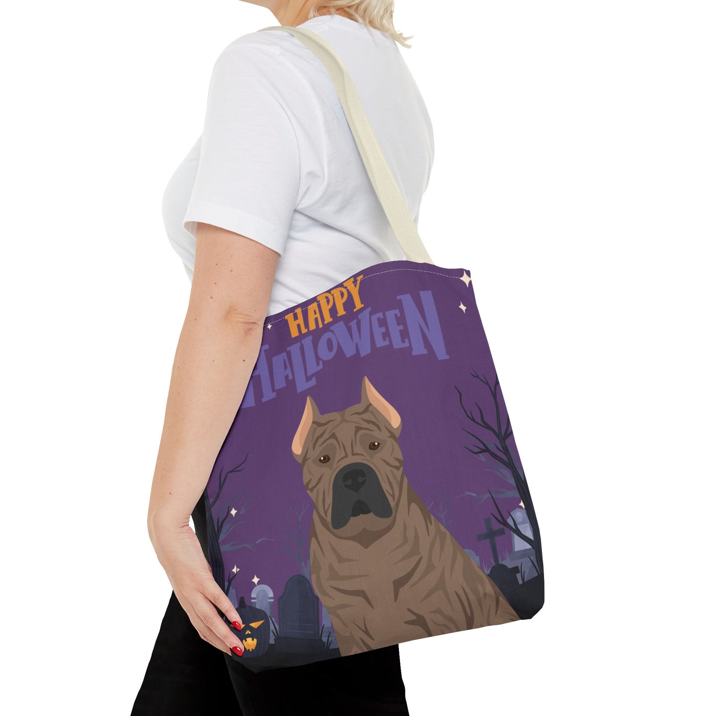 Presa Canario Dog Happy Halloween Tote Bag 16x16