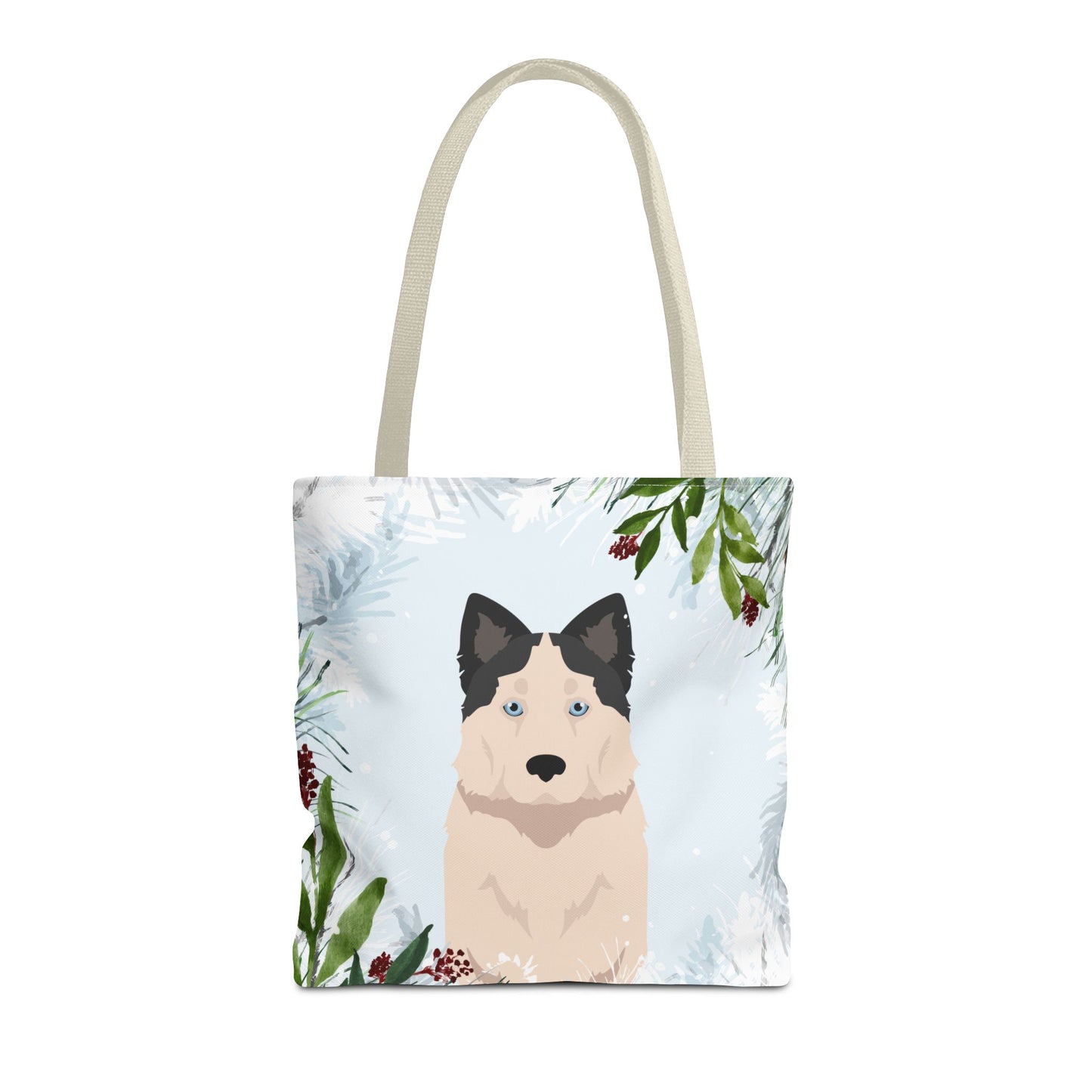 Yakutian Laika Dog Christmas Holiday Tote Bag 16x16