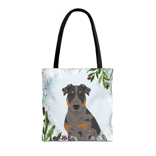 Beauceron Dog Christmas Holiday Tote Bag 16x16