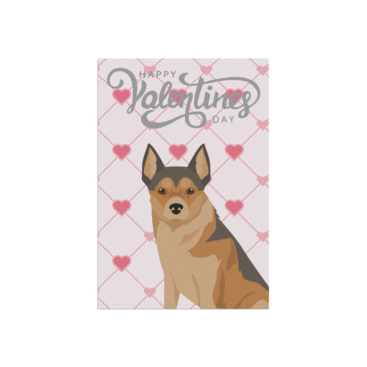 Norwegian Lundehund Dog Valentines Day Garden Flag