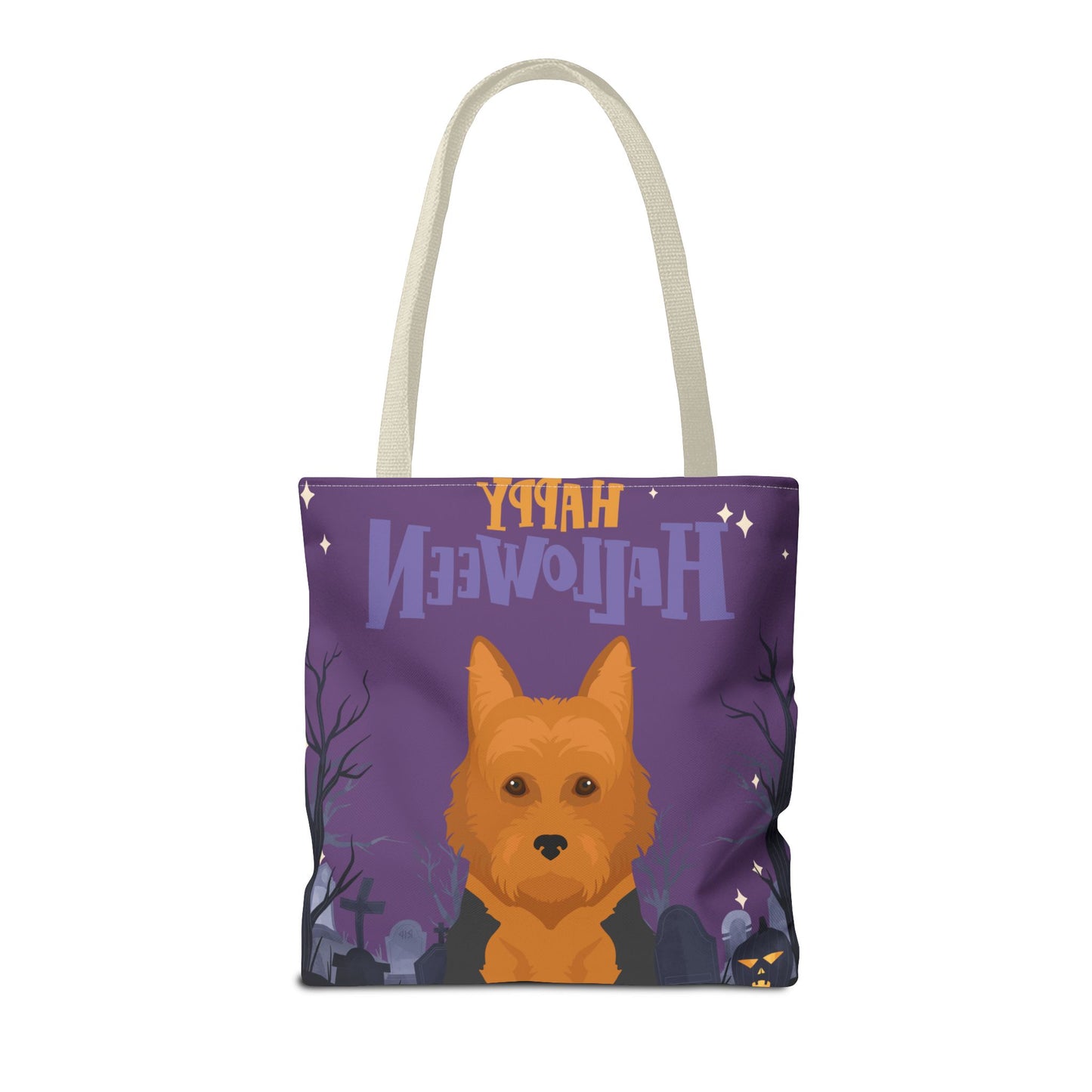 Australian Terrier Dog Happy Halloween Tote Bag 16x16