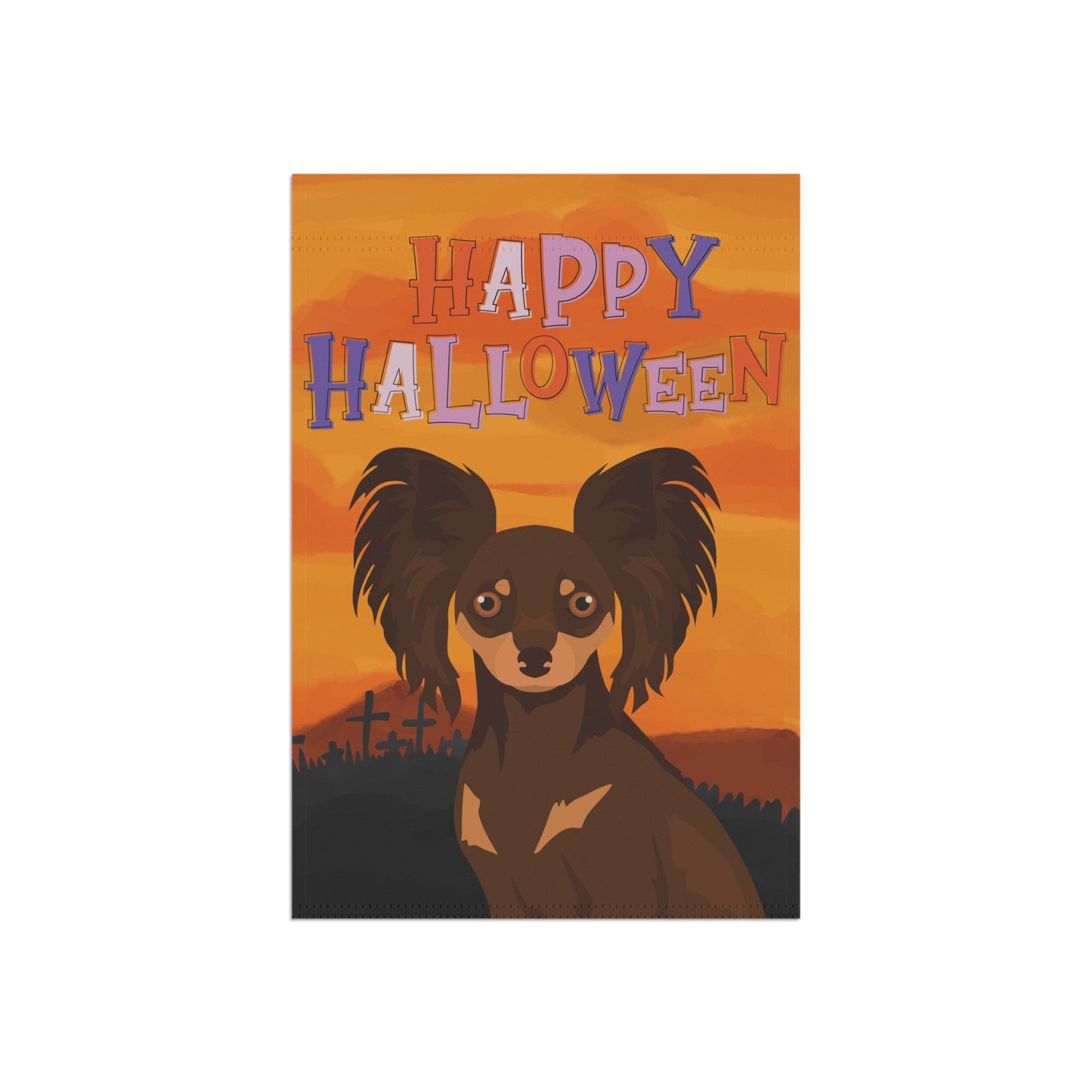Russian Toy Terrier Dog Halloween Garden Flag