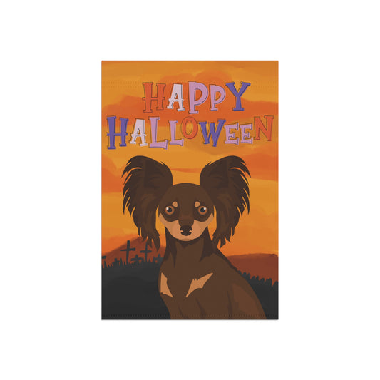 Russian Toy Terrier Dog Halloween Garden Flag
