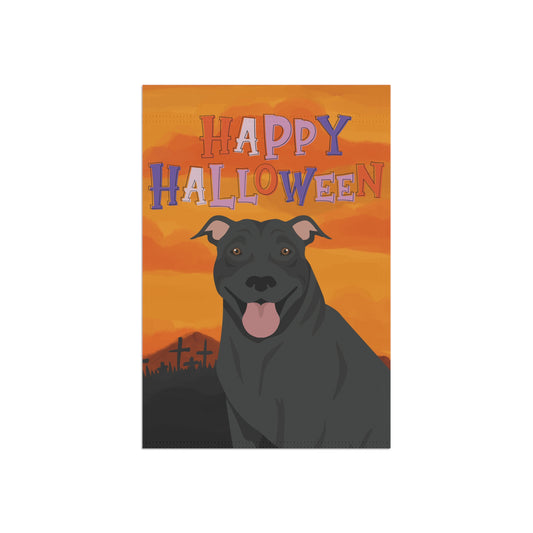 Pit Bull Dog Halloween Garden Flag