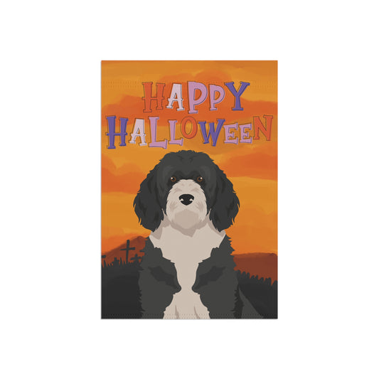 Portuguese Water Dog Dog Halloween Garden Flag