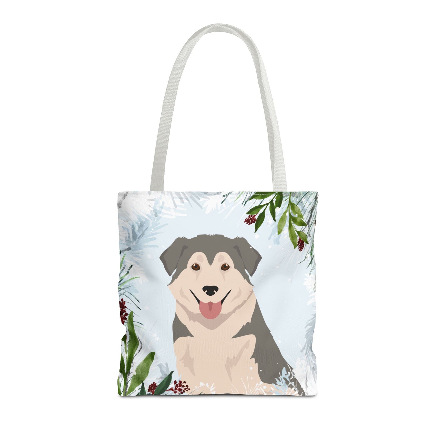 Aidi Dog Christmas Holiday Tote Bag 16x16