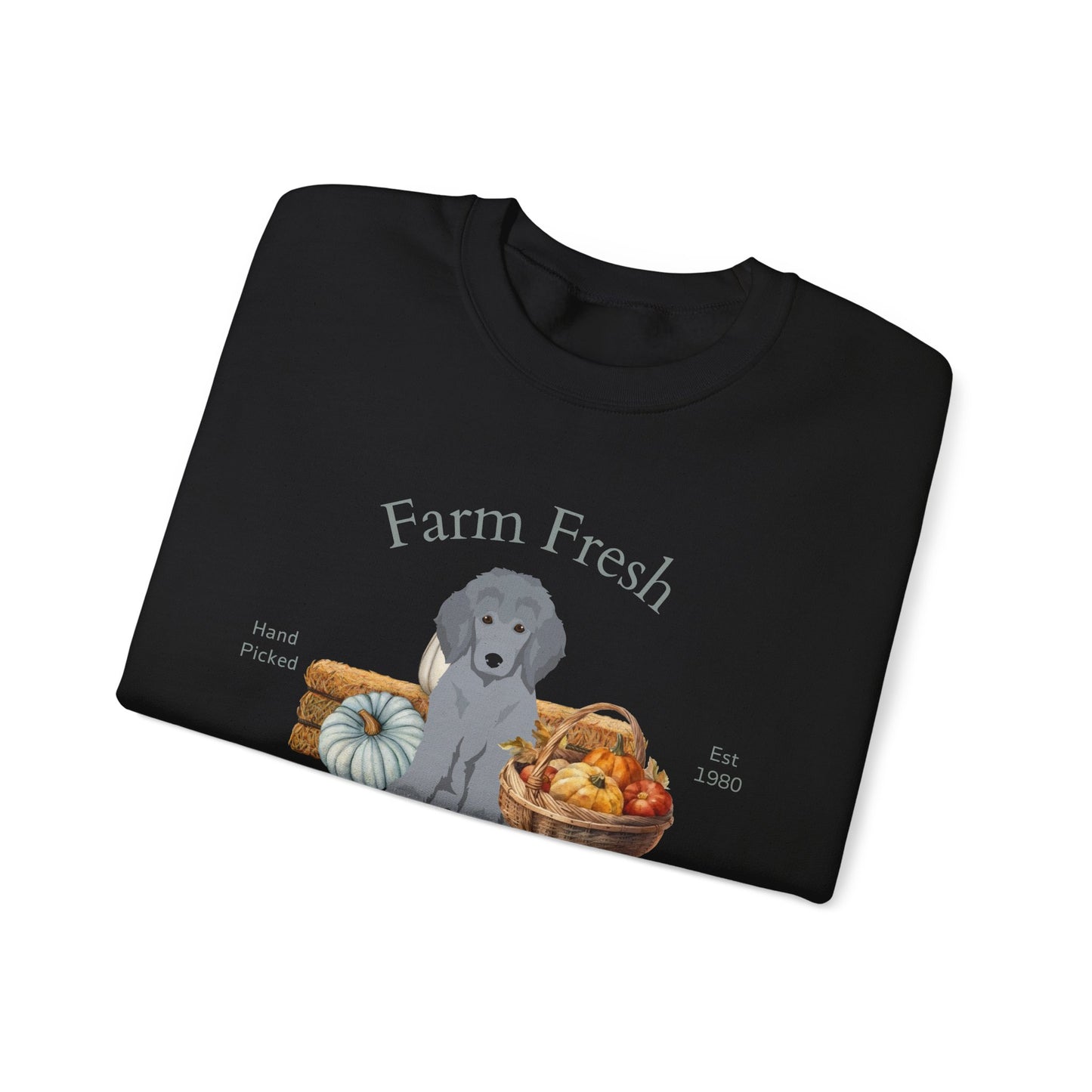 Poodle Dog Fall Farm Fresh Unisex Heavy Blend Crewneck Sweatshirt