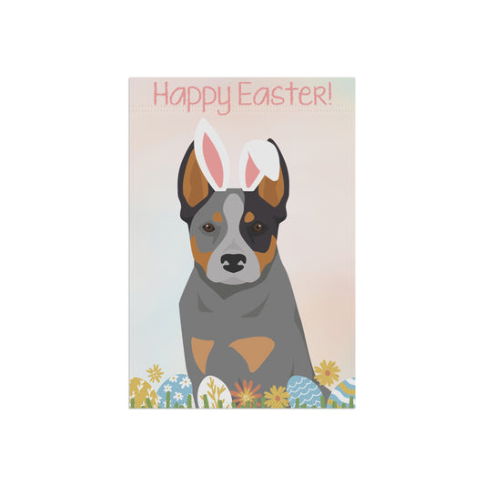 Australian Cattle Dog Happy Easter Garden Flag