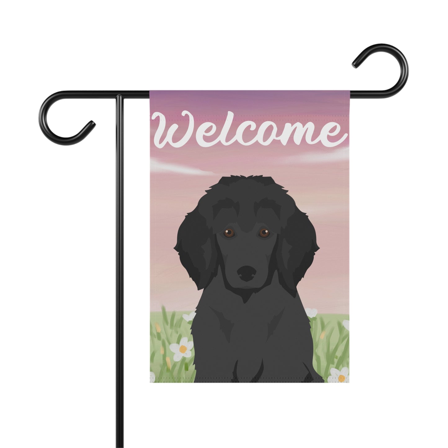 Poodle Dog Welcome Garden Flag