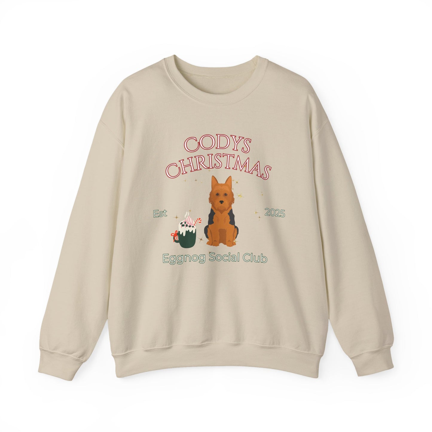 Australian Terrier Dog Dog Christmas Social Club Unisex Heavy Blend Crewneck Sweatshirt Custom Name
