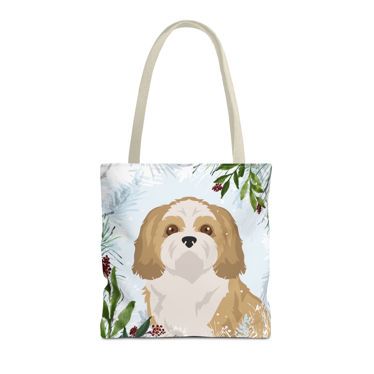 Shih Tzu Dog Christmas Holiday Tote Bag 16x16