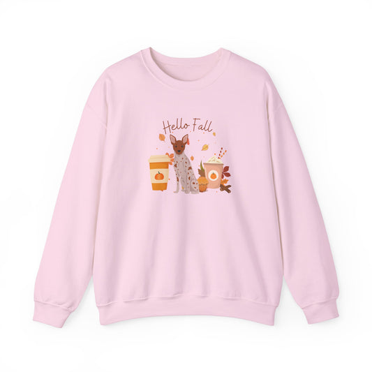 American Hairless Terrier Dog Fall Unisex Heavy Blend Crewneck Sweatshirt