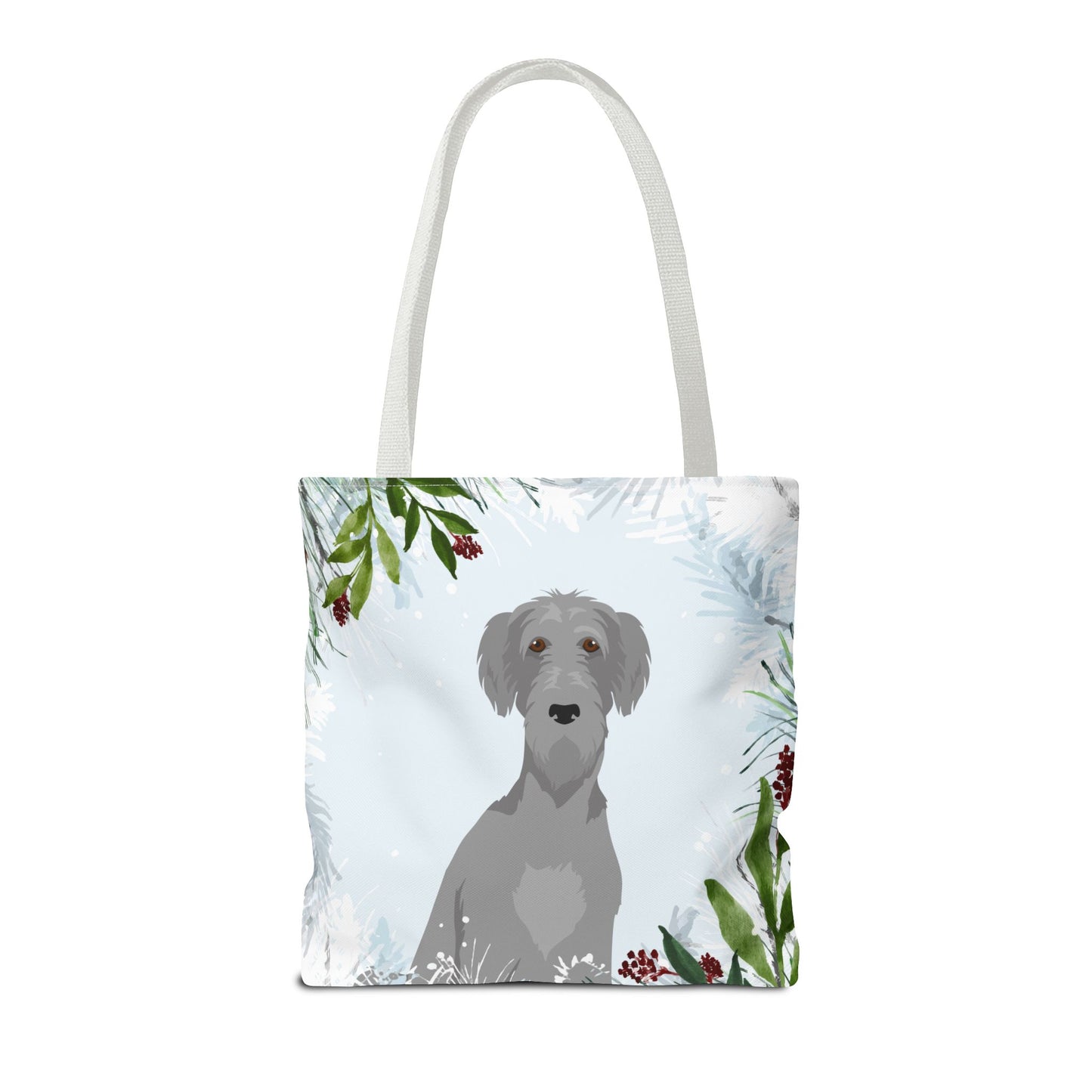 Scottish Deerhound Dog Christmas Holiday Tote Bag 16x16