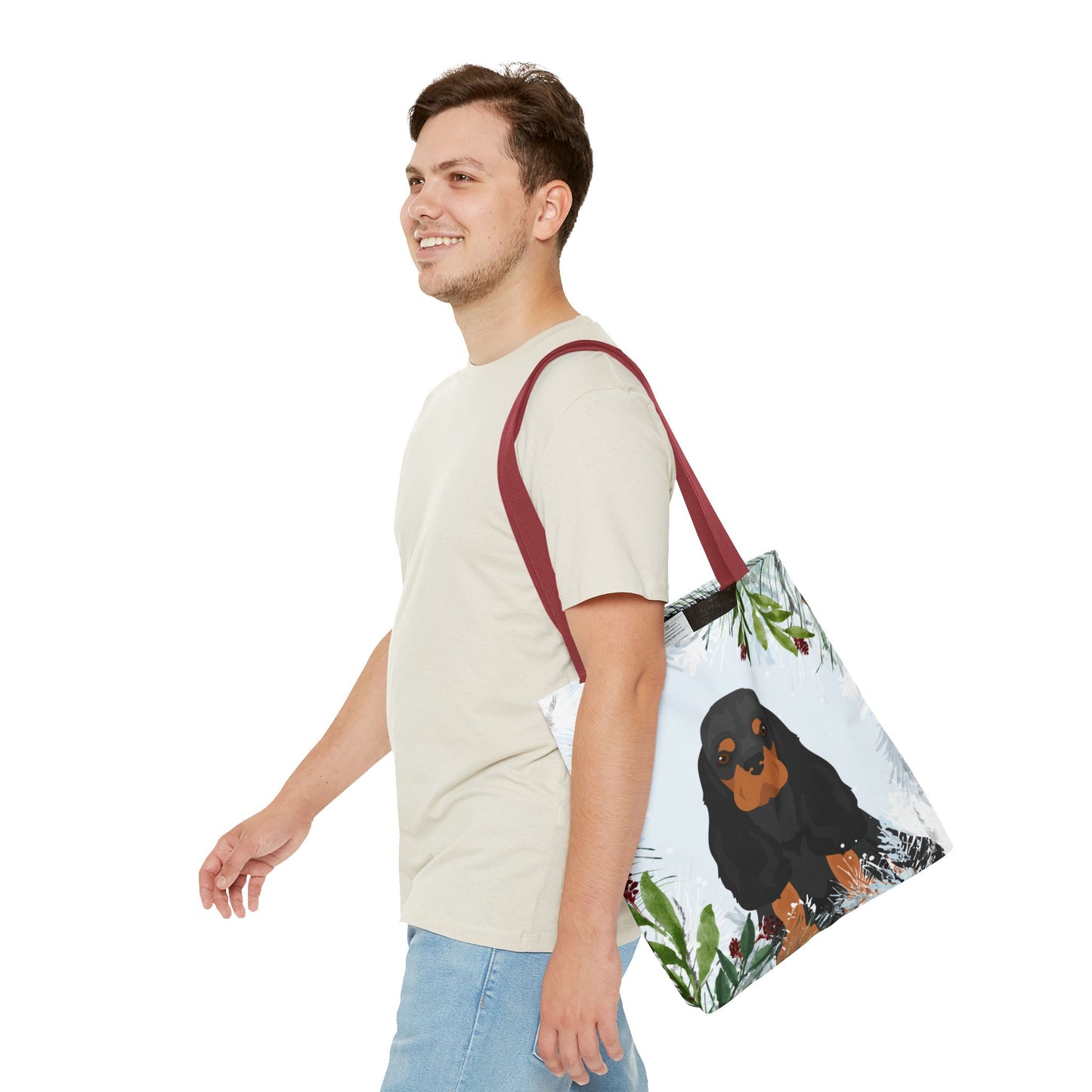 Cocker Spaniel Dog Christmas Holiday Tote Bag 16x16